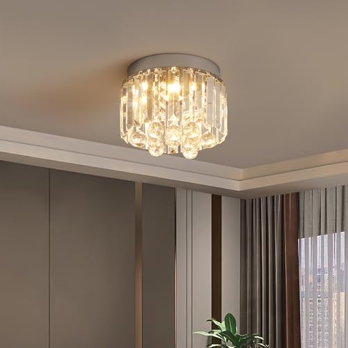 Vinilky Modernes Kristall Kronleuchter LED Deckenleuchte, Flush mount Leuchte Deckenleuchte für Wohnzimmer Esszimmer Schlafzimmer Küche Flur Veranda Vinilky Modernes Kristall Kronleuchter LED Deckenleuchte, Flush mount Leuchte Deckenleuchte für Wohnzimmer Esszimmer Schlafzimmer Küche Flur Veranda von Vinilky