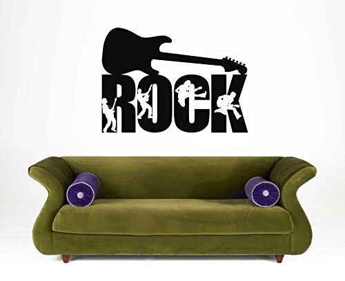 Wandaufkleber, Motiv: Rockstars, Gitarre, Vinyl von Vinly Wall Decal