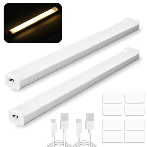 Vinmooog led leiste led lampe led lichter unterbauleuchte küche led,3 Farbmodi Dimmbar schrankbeleuchtung lampe mit bewegungsmelder innen treppenbeleuchtung küchenlampe led unterbauleuchte-2PC von Vinmooog