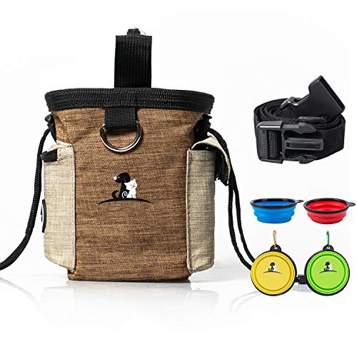 Vinnykud Futterbeutel für Hunde + Zufällige Hunde Falten Schüssel Trainingsbeutel Hund Oxford Hände Frei Hund Treat Tasche Bauchgurt verstellbar Vinnykud Futterbeutel für Hunde + Zufällige Hunde Falten Schüssel Trainingsbeutel Hund Oxford Hände Frei Hund Treat Tasche Bauchgurt verstellbar von Vinnykud