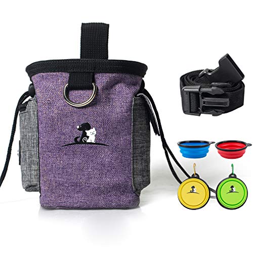 Vinnykud Futterbeutel für Hunde + Zufällige Hunde Falten Schüssel Trainingsbeutel Hund Oxford Hände Frei Hund Treat Tasche Bauchgurt verstellbar Vinnykud Futterbeutel für Hunde + Zufällige Hunde Falten Schüssel Trainingsbeutel Hund Oxford Hände Frei Hund Treat Tasche Bauchgurt verstellbar von Vinnykud