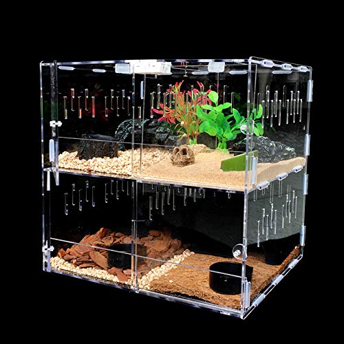 Vinnykud Terrarium Transportbox,Reptil Fütterungsbox aus Acryl, Tragbarer Reptilienzuchtbox Transparent Reptil Zuchtfall für Spinnenechsen, Eidechse, Gehörnter Frosch,Käfer(30.5×24×29cm) Vinnykud Terrarium Transportbox,Reptil Fütterungsbox aus Acryl, Tragbarer Reptilienzuchtbox Transparent Reptil Zuchtfall für Spinnenechsen, Eidechse, Gehörnter Frosch,Käfer(30.5×24×29cm) von Vinnykud