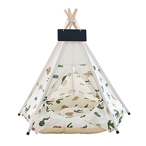 Vinnykud Tipi Zelt für Haustiere Hundezelt aus Baumwollleinen Hundezelt Abnehmbar und Waschbar Haustier Zelte Häuser mit Kissen Katzenzelt Wegklappen Möbel Hundebett Katzenbett 40x40x50cm Vinnykud Tipi Zelt für Haustiere Hundezelt aus Baumwollleinen Hundezelt Abnehmbar und Waschbar Haustier Zelte Häuser mit Kissen Katzenzelt Wegklappen Möbel Hundebett Katzenbett 40x40x50cm von Vinnykud