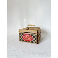 Vintage Rustikale Holz Ei Box Caddy, Kinderzimmer Dekor, Organizer Box, Lebensmittelgeschäft, Handgemachte Aufbewahrungsbox, Bauernhaus von VinsarStudios