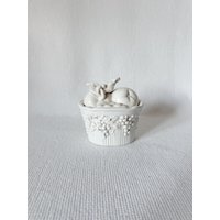 Vintage Rustikale Weiße Bella Casa Ganz 3D Keramik Herbst Obst Zuckerbehälter Mit Deckel, Trinket Bowl/Dish Traube Und Apple Verziert Vintage Rustikale Weiße Bella Casa Ganz 3D Keramik Herbst Obst Zuckerbehälter Mit Deckel, Trinket Bowl/Dish Traube Und Apple Verziert von VinsarStudios