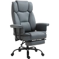 Bürostuhl Chefsessel Computerstuhl höhenverstellbar mit Fußstütze 360° PU 68 x 80 x 120–126 cm von Vinsetto