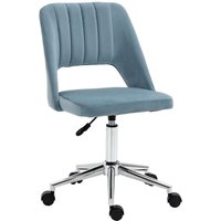 Bürostuhl Drehstuhl Schreibtischstuhl Blau 49 x 60 x 79-91 cm von Vinsetto