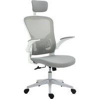 Bürostuhl ergonomischer Shreibtischstuhl Grau 65 x 64 x 114-122 cm von Vinsetto