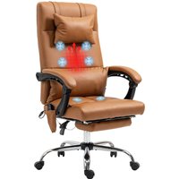 Bürostuhl mit Massagefunktion, Ergonomisch Chefsessel mit Liegefunktion von Vinsetto
