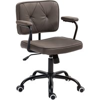 Bürostuhl mit Rollen Drehstuhl Schreibtischstuhl Wippfunktion Kaffee Bürostuhl mit Rollen Drehstuhl Schreibtischstuhl Wippfunktion Kaffee von Vinsetto