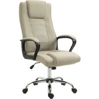 HOMCOM Bürostuhl mit Rollen, ergonomischer drehbarer Managerstuhl höhenverstellbar Leinen 62 x 62 x 119 cm Khaki   Aosom von Vinsetto
