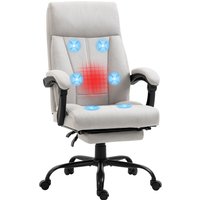 Massage-Bürostuhl, 111-119cm PC Stuhl mit Wippfunktion, Heizfunktion von Vinsetto
