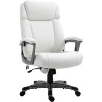 Massage-Bürostuhl Weiß 70 x 76,5 x 114-124 cm von Vinsetto