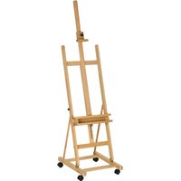 Staffelei Standstaffelei Klappbare Atelierstaffelei mit Rollen Holz von Vinsetto