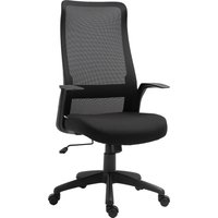 Vinsetto Bürostuhl  Drehstuhl, Schreibtischstuhl, höhenverstellbar, ergonomisch, 360°-Drehräder, Büro, Schaumstoff, Nylon, Schwarz  Aosom.de von Vinsetto