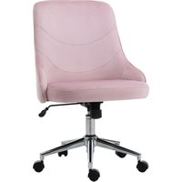 Vinsetto Bürostuhl Schreibtischstuhl Computerstuhl SOHO-Stil mit Wippenfunktion höhenverstellbar Samt Rosa 57 x 61 x 86-96 cm von Vinsetto