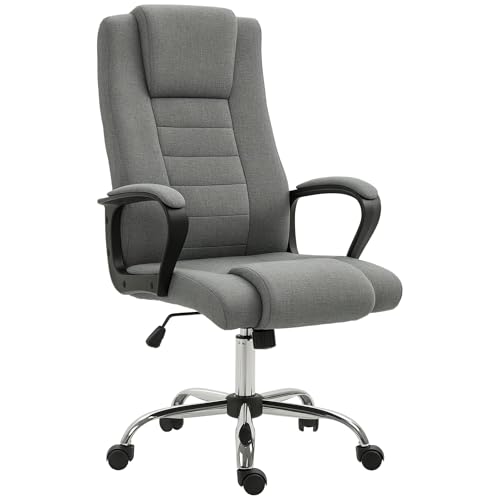 Vinsetto Bürostuhl Computerstuhl mit Wippenfunktion Kopfstütze ergonomischer Schreibtischstuhl drehbar höhenverstellbar Leinen-Touch Dunkelgrau 62 x 76 x 110-119 cm Vinsetto Bürostuhl Computerstuhl mit Wippenfunktion Kopfstütze ergonomischer Schreibtischstuhl drehbar höhenverstellbar Leinen-Touch Dunkelgrau 62 x 76 x 110-119 cm von Vinsetto