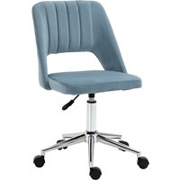Vinsetto Drehstuhl höhenverstellbar für Wohnzimmer & Büro, Samt in Blau, ergonomischer Bürostuhl für Komfort   Aosom.de von Vinsetto