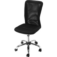 Vinsetto Bürostuhl ohne Armlehnen, ergonomischer Schreibtischstuhl, höhenverstellbarer, bis 100 kg Belastbar, Schwarz   Aosom von Vinsetto
