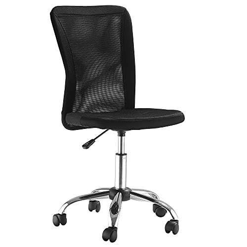 Vinsetto Bürostuhl Ergonomisch, Höhenverstellbarer Schreibtischstuhl, 360° Drehstuhl mit Atmungsaktiver Rückenlehne, für Büro, Arbeitszimmer, bis 100 kg Belastbar, Schwarz von Vinsetto