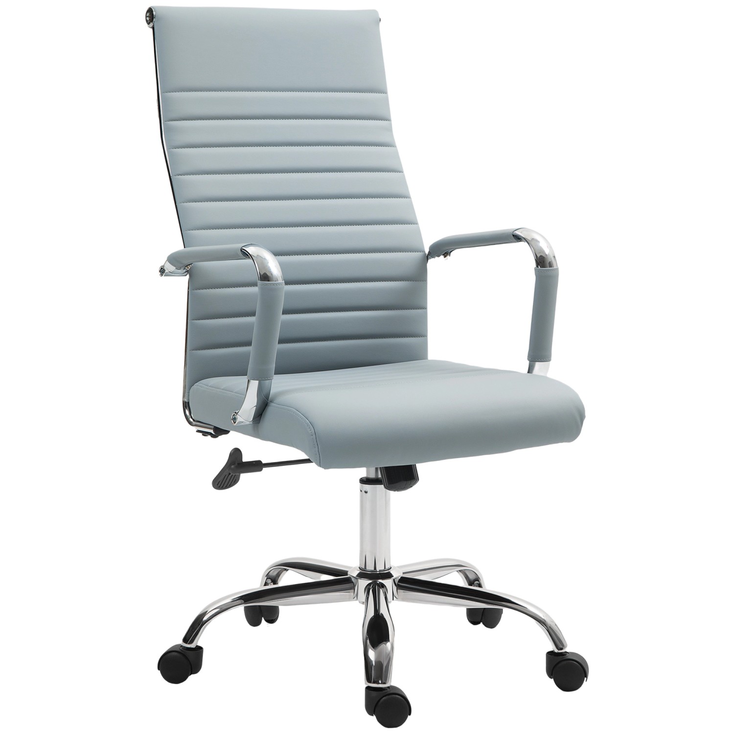 Vinsetto Bürostuhl Kunstleder Hellgrau 54B x 62T x 104-114H cm Vinsetto Bürostuhl Kunstleder Hellgrau 54B x 62T x 104-114H cm von Vinsetto
