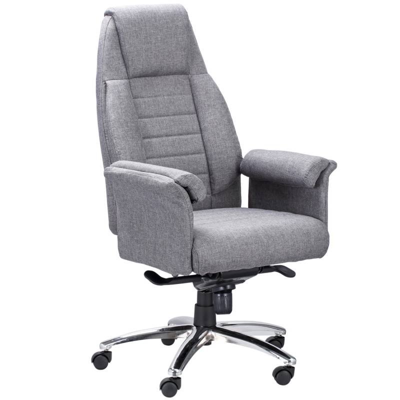 Vinsetto Bürostuhl Kunstleinen Metall Hellgrau 68B x 72T x 120-126H cm von Vinsetto