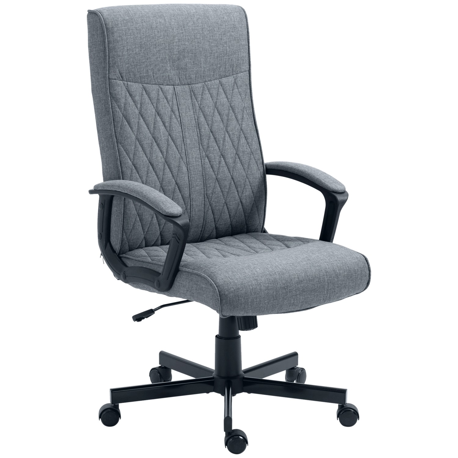 Vinsetto Bürostuhl Polyester Stahl Dunkelgrau 72L x 65B x 102-112,5Hcm Vinsetto Bürostuhl Polyester Stahl Dunkelgrau 72L x 65B x 102-112,5Hcm von Vinsetto