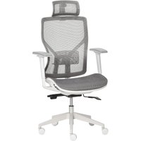 Vinsetto Bürostuhl ergonomisch verstellbar 3 Stufen Drehstuhl Gamingstuhl mit 3D-Armlehne höhenverstellbar in Grau für Büro & Homeoffice   Aosom.de von Vinsetto