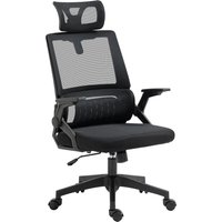 Vinsetto Bürostuhl ergonomisch verstellbar mit Kopfstütze und Armlehnen, höhenverstellbarer Computerstuhl mit Drehstuhl und Wippfunktion   Aosom.de von Vinsetto