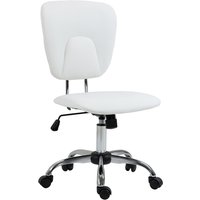 Vinsetto Bürostuhl ergonomischer Bürostuhl mit höhenverstellbarer Rückenlehne, neigbarem Sitz, Bürostuhl mit drehbaren Rollen, Belastbarkeit 120 kg, 50 x 54 x 87,5-96,5 cm, weiß   Aosom von Vinsetto