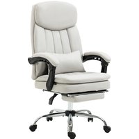 Vinsetto Bürostuhl mit Massagefunktion ergonomischer Schreibtischstuhl höhenverstellbar Chefsessel in Cremeweiß für komfortables Arbeiten   Aosom.de von Vinsetto