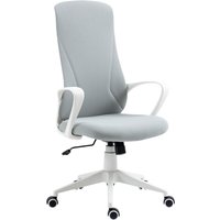 Vinsetto Bürostuhl höhenverstellbar mit Wippfunktion ergonomischer Drehstuhl aus Stretchstoff in Hellgrau für Büro & Homeoffice   Aosom.de von Vinsetto