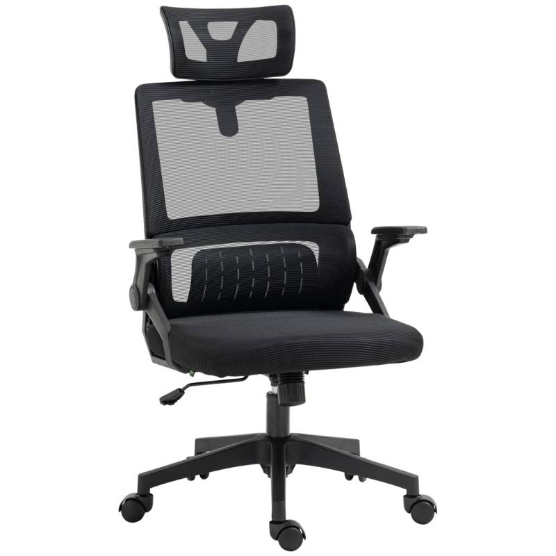 Vinsetto Bürostuhl mit Wippfunktion Mesh Schwarz 58L x 61B x 102-119H cm von Vinsetto