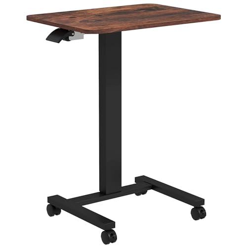 Vinsetto Computertisch Höhenverstellbar, Laptoptisch mit Rollen, Steh-Sitz Schreibtisch, Mobiler Beistelltisch mit Handkurbel für Wohnzimmer, Schlafzimmer, Rustikal-Braun Vinsetto Computertisch Höhenverstellbar, Laptoptisch mit Rollen, Steh-Sitz Schreibtisch, Mobiler Beistelltisch mit Handkurbel für Wohnzimmer, Schlafzimmer, Rustikal-Braun von Vinsetto