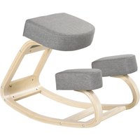 Vinsetto Ergonomischer Kniestuhl, Kniehocker Gesundheitsstuhl für Zuhause, Büro, Meditation, zur Verbesserung der Rückenschmerzen Nackenschmerzen Lindern & Körperhaltung Grau   Aosom von Vinsetto