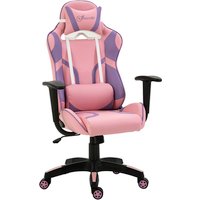 Vinsetto Gamingstuhl, BxH: 67 x 112 cm, höhenverstellbar, Gestell aus Stahl - schwarz von Vinsetto