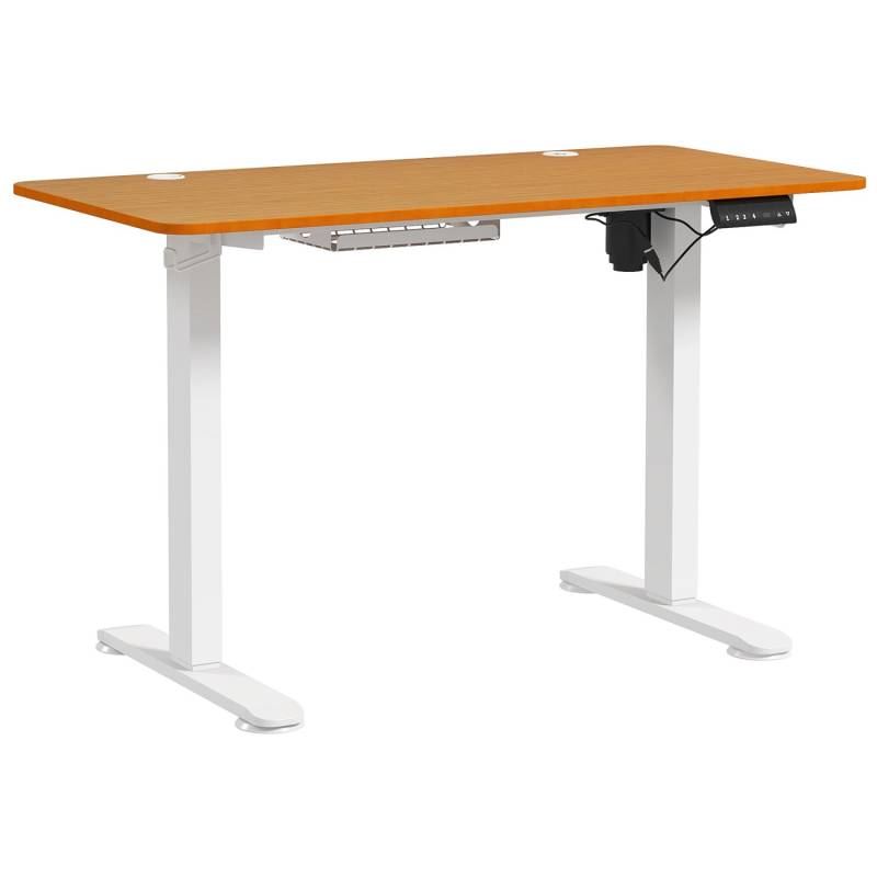 Vinsetto Höhenverstellbarer Schreibtisch 120 x 60cm mit 3 Memory-Steuerung Natur von Vinsetto