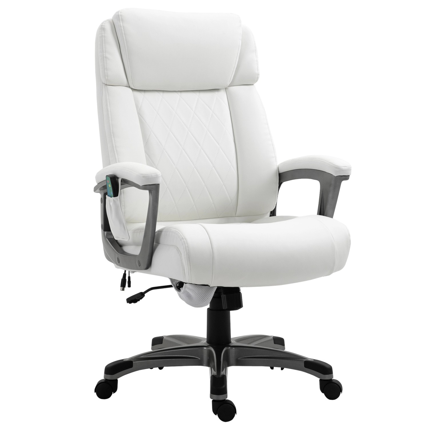 Vinsetto Massage-Bürostuhl Kunstleder Schaumstoff Weiß 70B x 76,5T x 124H cm Vinsetto Massage-Bürostuhl Kunstleder Schaumstoff Weiß 70B x 76,5T x 124H cm von Vinsetto