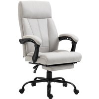 Vinsetto Bürostuhl mit Massagefunktion, ergonomischer Chefsessel mit höhenverstellbarer Fußstütze, Hellgrau für Büro & Homeoffice   Aosom.de von Vinsetto