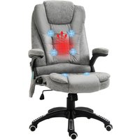 Vinsetto Massage-Bürostuhl mit Wippfunktion, Schreibtischstuhl mit Heizfunktion von Vinsetto