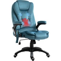 Vinsetto Bürostuhl Massagesessel mit Wärmefunktion Chefsessel mit Massagefunktion höhenverstellbarer Drehstuhl ergonomischer Gamingstuhl massage Blau 68 x 72 x 110–120 cm von Vinsetto