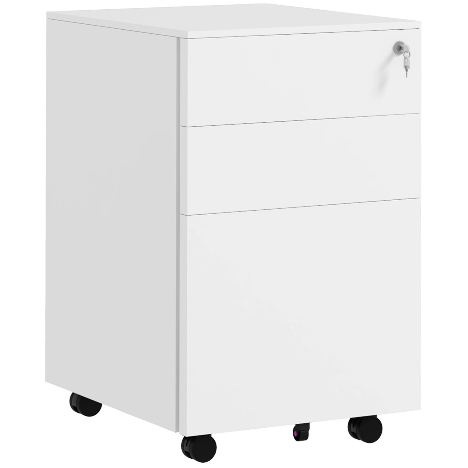 Vinsetto Rollcontainer mit 3 Schubladen Hängeregistratur Stahl 37x43,5x60cm Weiß Vinsetto Rollcontainer mit 3 Schubladen Hängeregistratur Stahl 37x43,5x60cm Weiß von Vinsetto