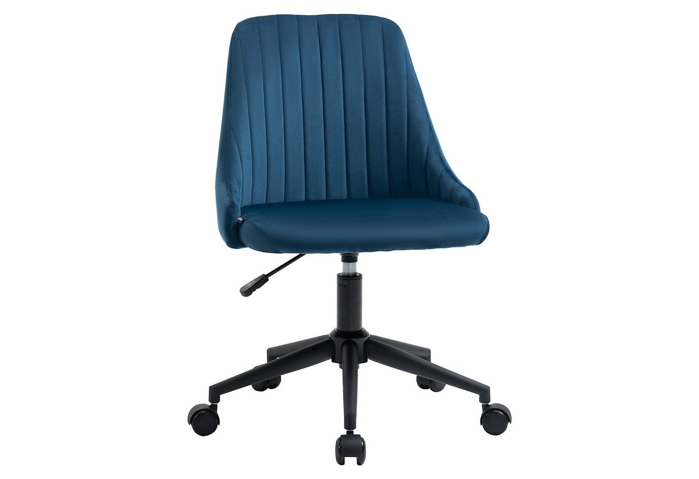 Vinsetto Bürostuhl Bürostuhl (Bürostuhl mit Rückenlehne, 1 St), Drehstuhl Ergonomisches Liniendesign Samtartiges Polyester Blau von Vinsetto