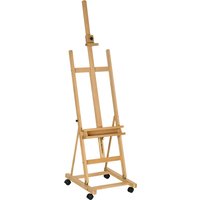 Vinsetto Staffelei Standstaffelei aus Buchenholz klappbar mit Rollen höhenverstellbarer Leinwand Ständer für Künstler & Präsentationen   Aosom.de von Vinsetto