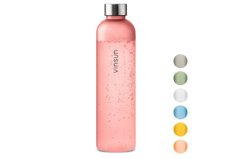 Vinsun Trinkflasche Tritan Wasserflasche 650ml - Sportflasche Kohlensäure geeignet, Auslaufsicher, BPA frei, bruchsicher, geruchs- und geschmacksneutral von Vinsun
