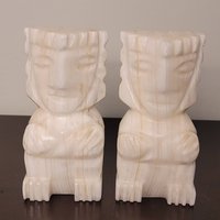 Marmor Buchstützen Onyx Stein Azteken Maya Tiki Statuen Marmor Buchstützen Onyx Stein Azteken Maya Tiki Statuen von VintAgeandMore7