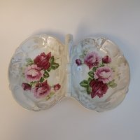Porzellan Serviertablett 30, 5 cm, Rose Griff Servierplatte von VintAgeandMore7