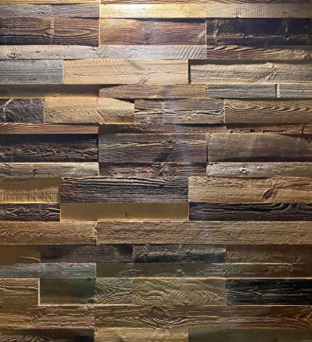 Vintage-Holz 3D Altholz Wandverkleidung zum Kleben Verkleidung. Schnell anzubringende Wandpeneele. Tolle Holzdeko für die Wand. Echtholz Verblender von Vintage-Holz