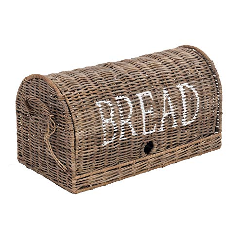 Vintage Line Brotbox Bread Rattankorb Brotkorb Aufbewahrung Naturrattan rund von Vintage Line