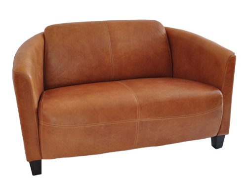 Clubsofa Rocket 2-Sitzer Vintage Leder, hell Columbia Brown Echtleder Sofa Couch von Vintage-Line